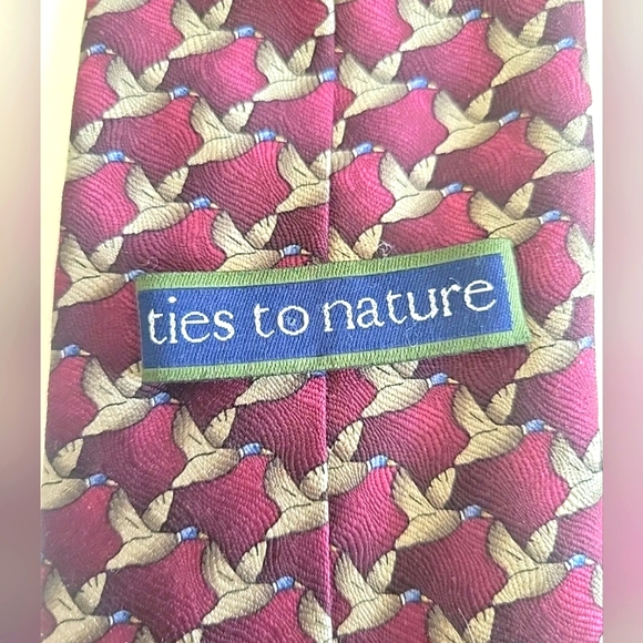 Ties To Nature Mallard Ducks Necktie Tie 100% Silk Hunting Outdoors - Picture 4 of 6